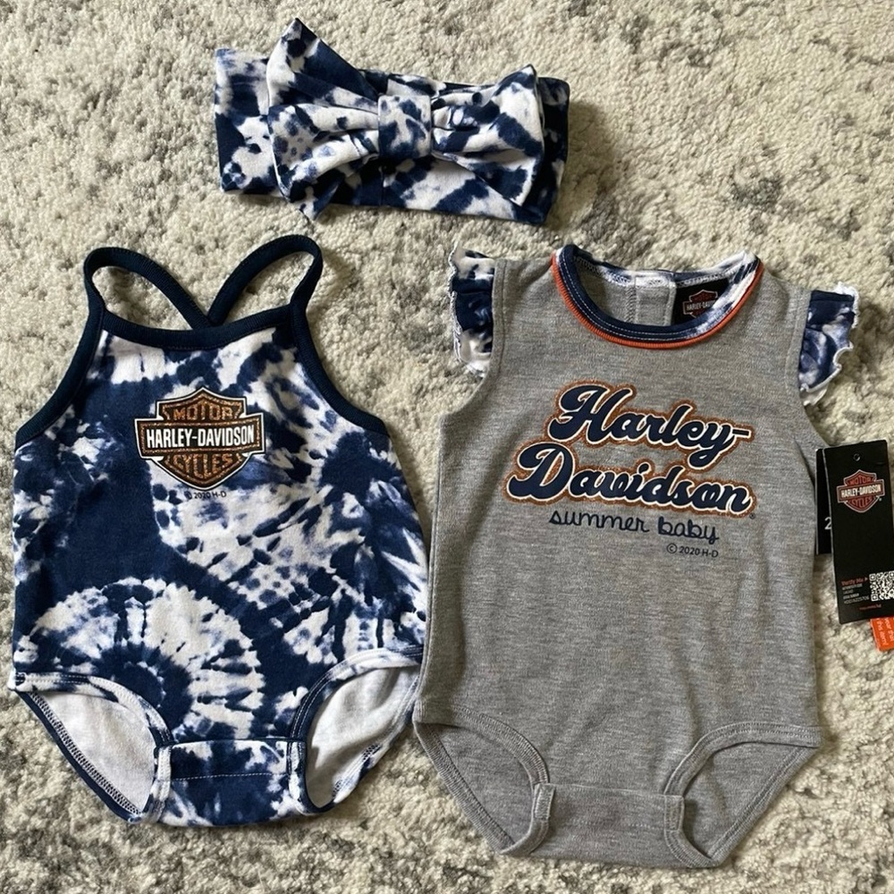 Harley-Davidson Baby Bodysuit Set